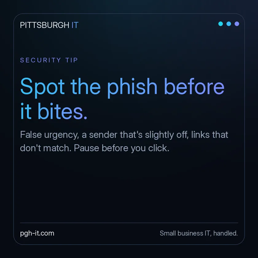 Pittsburgh IT post graphic: A quick way to catch a phishing email before it…