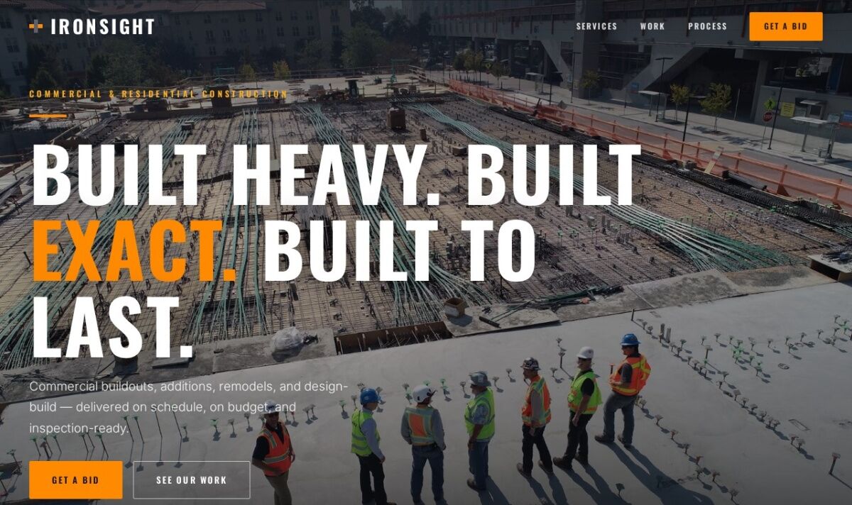 Ironsight website design concept