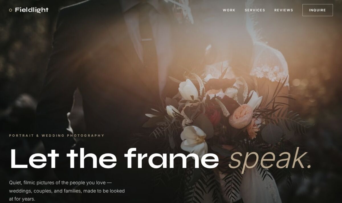 photography website design — concept by Pittsburgh IT
